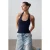 Geribbelde Halternek Mouwloze Blouse