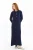 Dames Overhemd Kraag Detailed Half stolp Thin Seasonal Cold Yarn Gebreide kleding Jurk Marineblauw