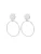 Hey Happiness Oorbellen ‘Round Drop Hoop’  zilver