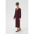 Cream midi jurk donkerrood