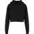 Urban Classics Ladies Oversized Cropped Light Terry Hoodie Black