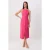 TRENDYOLMİLLA Dames Roze Effen Midi Mouwloos Avond / Dagelijks Recht Jurken