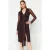 TRENDYOLMİLLA Dames Meerkleurig Kleurverloop Midi Lang Cocktail Bodycon Jurken