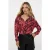 EsQualo Blouse Mesh Masterpiece Print