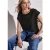 Street One Dames Shirt met decoratieve tape in Zwart