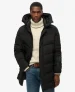 Superdry Mannen City Chevron Gewatteerde Parka Zwart