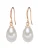 Lulu & Jane Oorbellen  rose-goud / parelwit