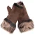 Womens Shearling Wanten Vingerloze manchetten Toscana Suède Schapenvacht Bont