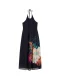 Desigual Jurk  groen / pink / zwart / wit