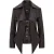 Dames Gothic Mid-Length Edwardian leren jas – Sandvika