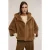 Motivi Hooded Cape With Plush Effect Brown