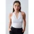 Mouwloze Blouse met Kraag en Strik