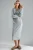 Geribbelde Polo Kragen Maxi Tricot Jurk