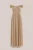 WE Fashion – Dames maxi jurk met glittergaren – Regular fit – Goud –