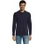 SOLS Heren Perfect Effen Piqué Poloshirt met Lange Mouwen (Franse marine)