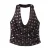 Mango top met stippen en pailletten – donkerbruin