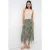 Hoge Taille A-Lijn Midi Rok in Paisleyprint