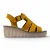 Fly London BAIC621FLY gele suède leren sandalen met sleehak voor dames