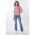 EsQualo Sweater Basic Button Slve Cuff Vintage Rose