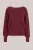 WE Fashion – Dames trui met boothals – Regular fit – Bordeauxrood –