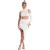 Missy Empire Gebreide, nauwsluitende midirok voor dames (Crème)