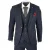 Heren Herringbone Tweed Kostuum 3-delig Marineblauw Peaky Blinders 1920s Tailored Fit