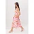 TRENDYOLMİLLA Dames Roze Bloemen Midi Mouwloos Skater Jurken