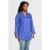 GREAT LOOKS lange blouse met V-hals blauw