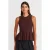 Geribbelde Mouwloze Rimpelblouse