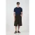Mid Waist Brede Pijpen Capri Shorts met Touwsluiting