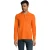SOLS Heren Perfect Effen Piqué Poloshirt met Lange Mouwen (Oranje)