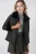Getextureerde Sjaalkraag Puff Coat met Nepbont