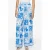 VILA high wide leg broek met print – blauw