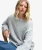 Geborstelde Gebreide Trui Oversized Pasvorm Light Grey