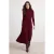 Trendyol Modest Dames Bordeauxrood Effen Maxi Lang A-lijn Modest Jurken