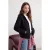 TRENDYOLMİLLA Dames Zwart Effen Lang Oversized Sweatshirts