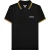 Lambretta Heren Tipped Big & Tall Poloshirt (Zwart/Goud)