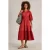 White Stuff Willow Broderie Dress Dark Red