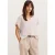 Bugatti Damen Blouse met korte mouwen en V-hals van licht modal