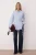 Trendyol Modest Dames Blauw Effen Lang Getailleerd Modest Overhemden
