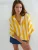 Busem Blouse  citroengeel / wit