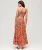 Gesmokte Maxi-cami-jurk Oranje