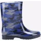 Cotswold PVC Jnr Meisjes Navy Camo Regenlaarzen Van Pvc