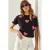 Hartpatroon Geborduurd T-Shirt met Ronde Hals