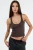 V-hals Geribde Viscose Mix Mouwloze Top