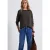 Street One Dames Materiaalmix chiffon shirt in Bruin