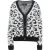 Faina Vest Dames wol wit zwart