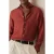 Reiss Ls Linen Shirt Paprika Red