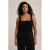WE Fashion Curve ribgebreide singlet zwart