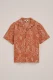 WE Fashion – Jongens overhemd met jacquard-print – Regular fit – Terra Cotta – Katoen –
